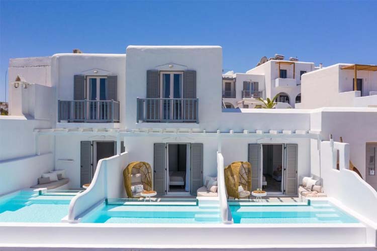 Junior Suite with Heated Private Infinity Pool & Sea View - Lilly Residence Boutique Suites - Naoussa