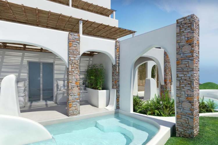 Premium Suite with Private Pool - Aloni Hotel - Piso Livadi