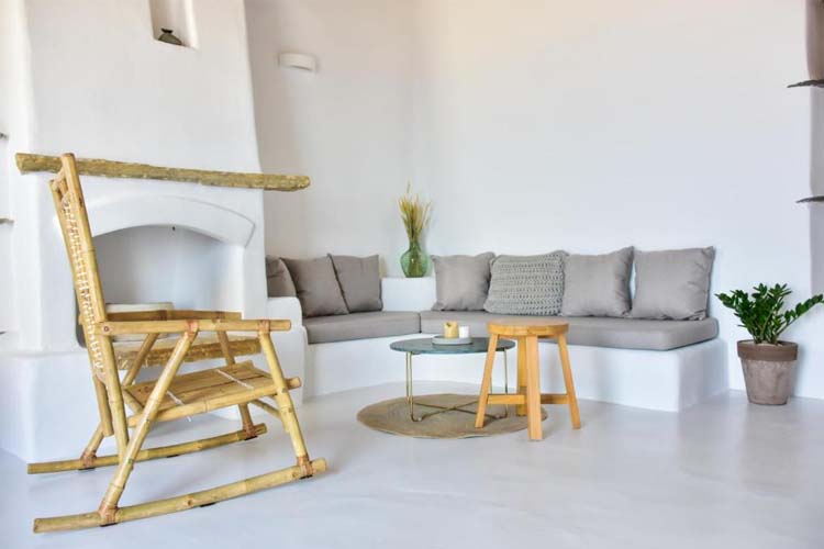 Villa with Sea View - Living Theros Luxury Suites - Kardiani 