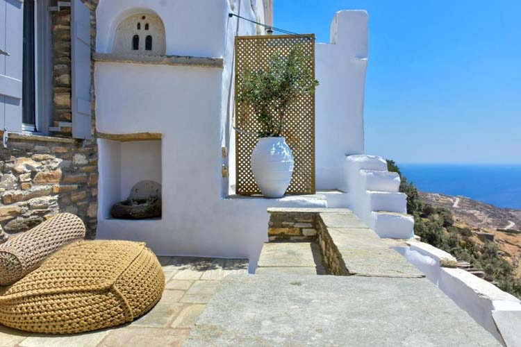 Villa with Sea View - Living Theros Luxury Suites - Kardiani 