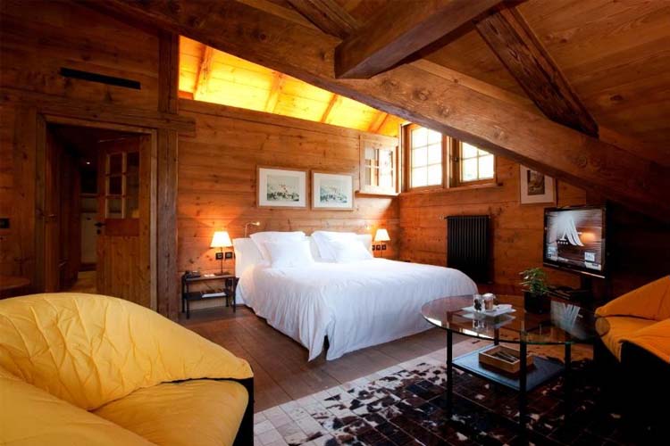 Prestige Double or Twin Room with Fireplace - La Ferme - Le Hameau Albert 1er - Chamonix Mont-Blanc