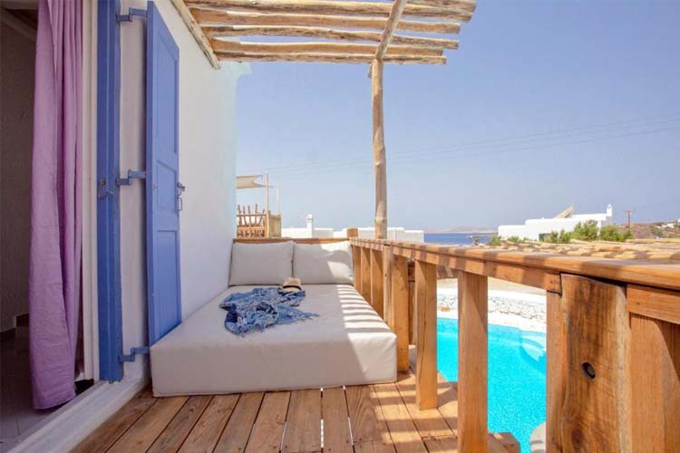 Love Nest - Queen size bed with partial Sea View - Apsenti Hotel - Couples Only - Mykonos