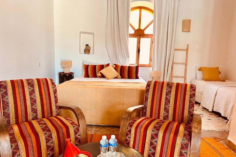 Deluxe Double Room with Extra Bed - Riad Eucalyptus Ethnic Hotel - Essaouira