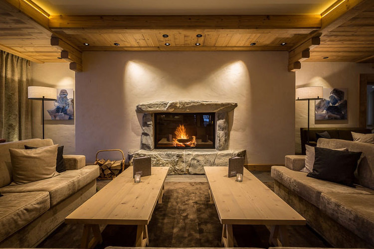 Fireplace - Hotel Spitzhorn - Saanen