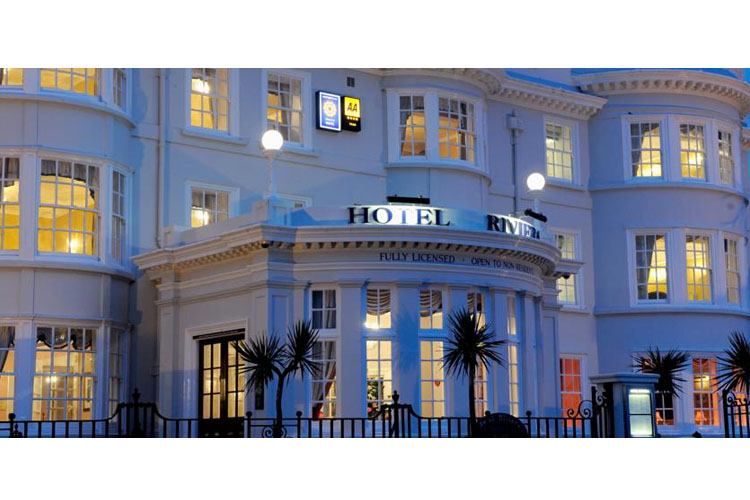 Facade Night View - Hotel Riviera - Sidmouth
